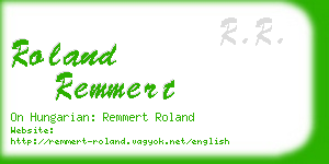 roland remmert business card